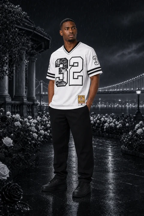 BLACK is Beautiful Jersey Series: 2. Last Oakland (Football) — front on model