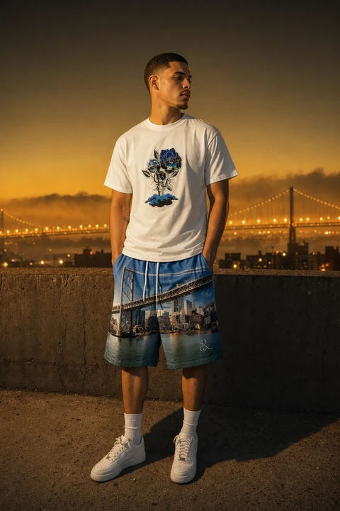 The Bridge Series 'The Bay Bridge' Shirt — front on model