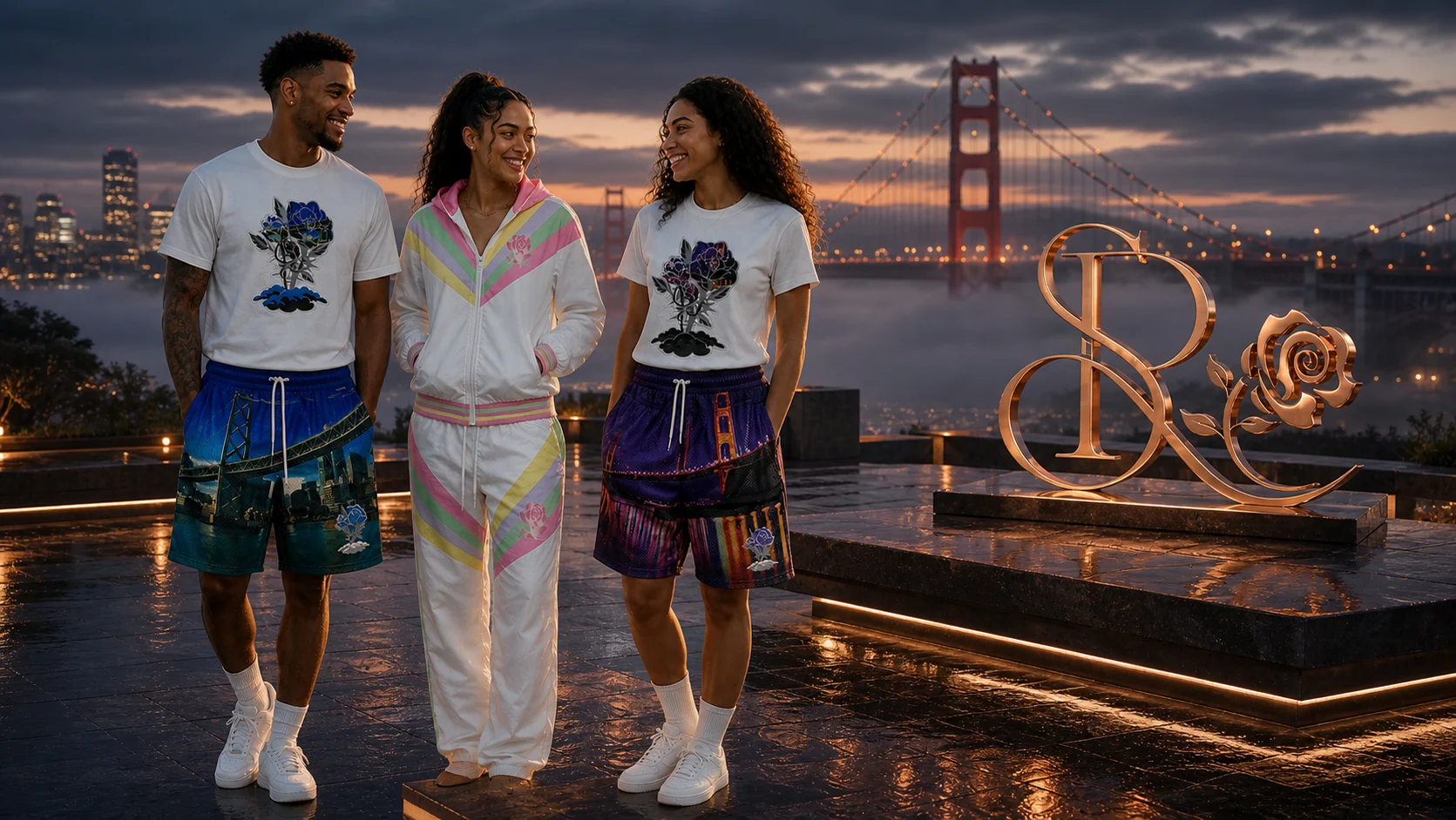 A pre-order chapter presents the Bay Bridge Shorts and Shirt, Stay Golden Shorts and Shirt, and The Windbreaker Set as five exact product identities and four separately reservable product groups; the Windbreaker jacket and pants remain one canonical set SKU.
